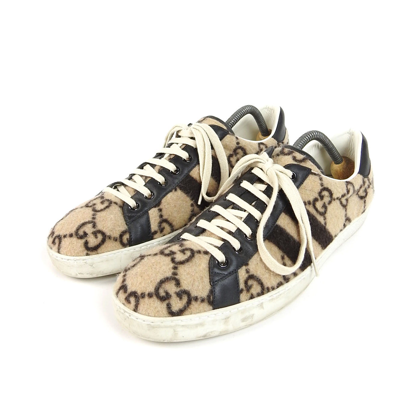 Gucci GG Ace Wool Sneakers Size 12.5