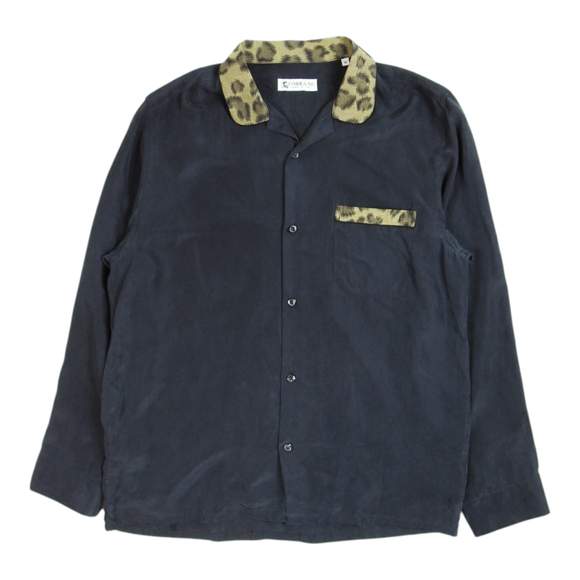 Cobra S.C. Cheetah Collar Shirt Size Medium
