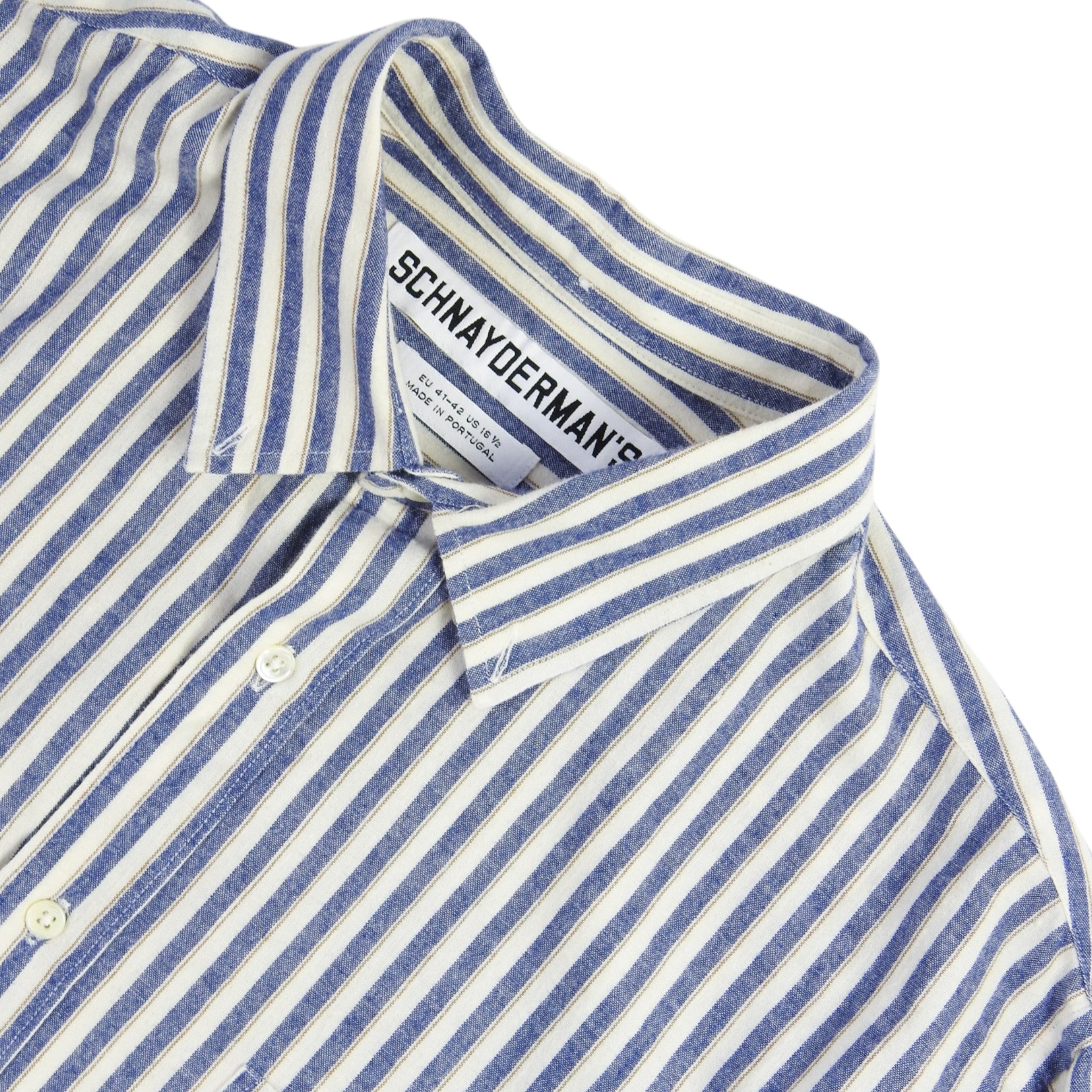 Schnaydermans Striped Shirt Size 16.5