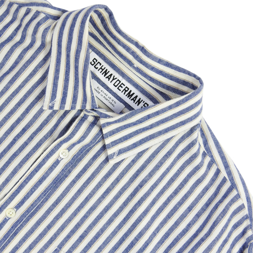 Schnaydermans Striped Shirt Size 16.5