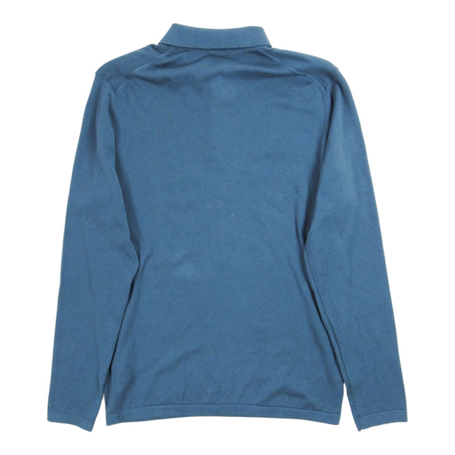 Sunspel Green Longsleeve Polo Size Medium