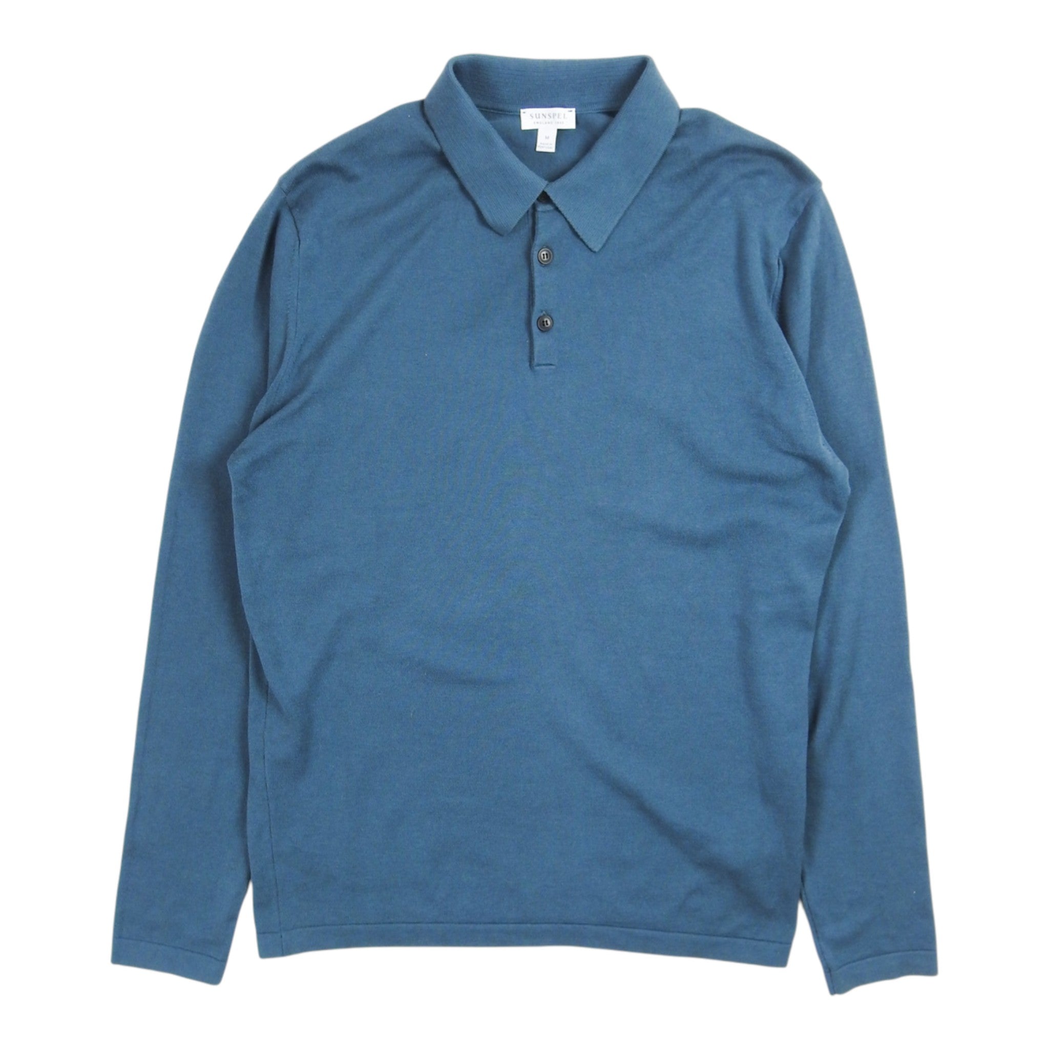 Sunspel Green Longsleeve Polo Size Medium