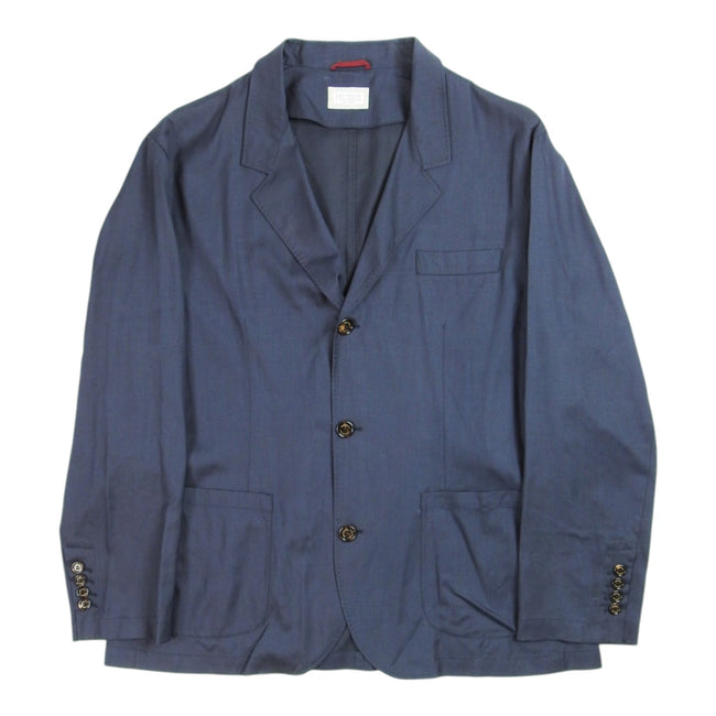 Brunello Cucinelli Navy Unlined Blazer Size 3XL