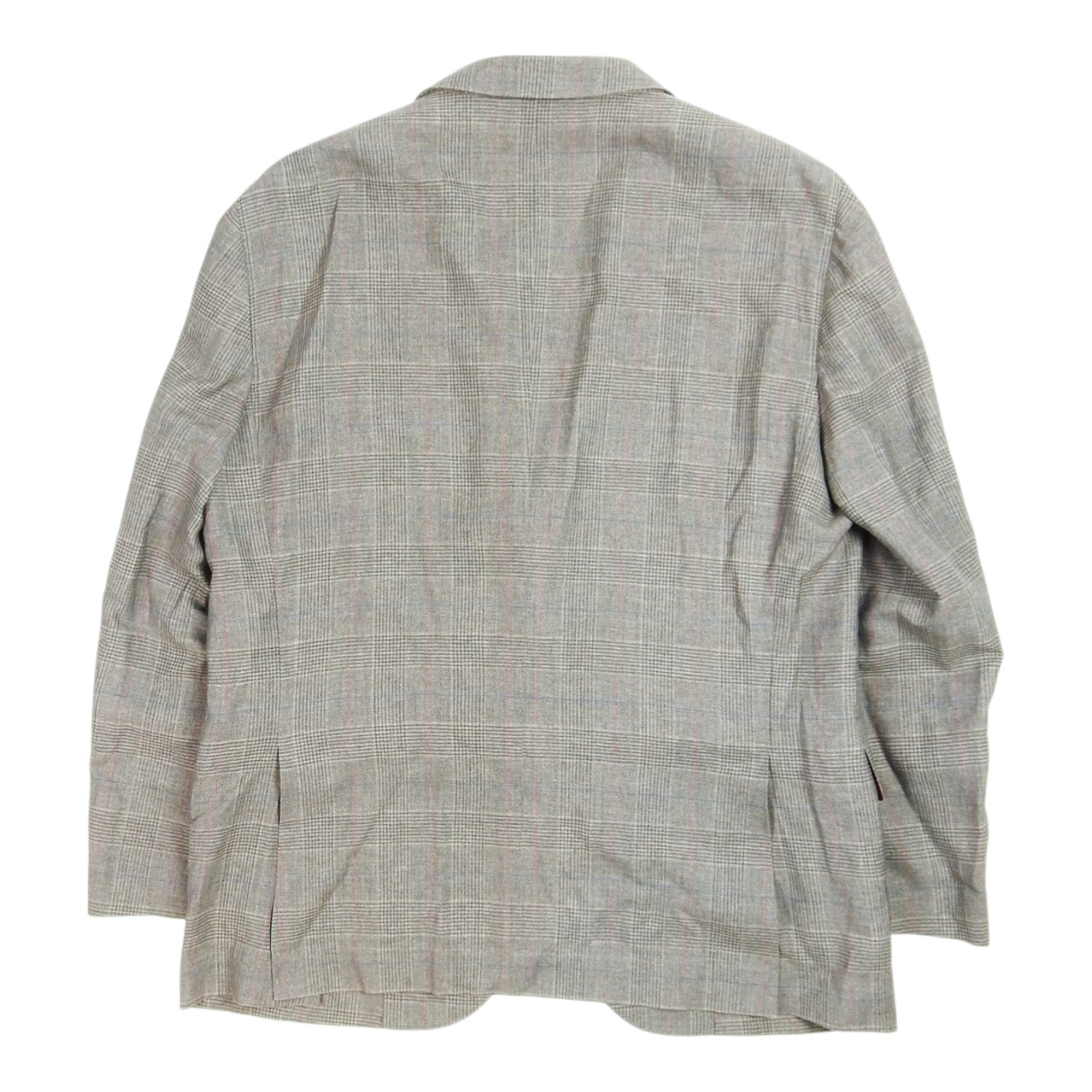 Brunello Cucinelli Grey and Blue Check Blazer Size 58