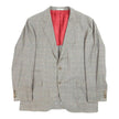 Brunello Cucinelli Grey and Blue Check Blazer Size 58