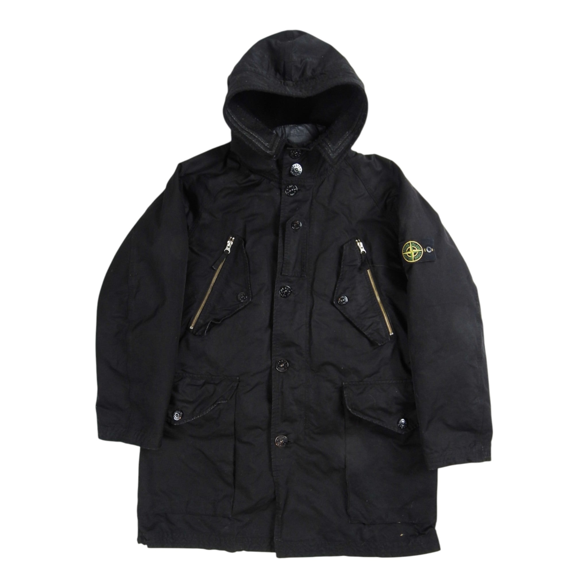 Stone Island Black Parka Size Large