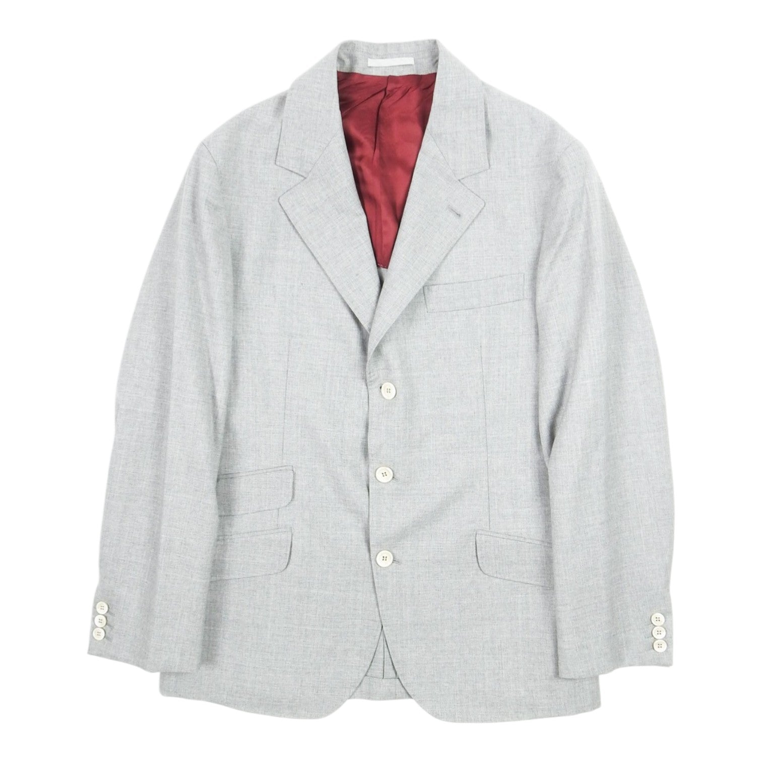 Brunello Cucinelli Grey Wool Blazer Size 48