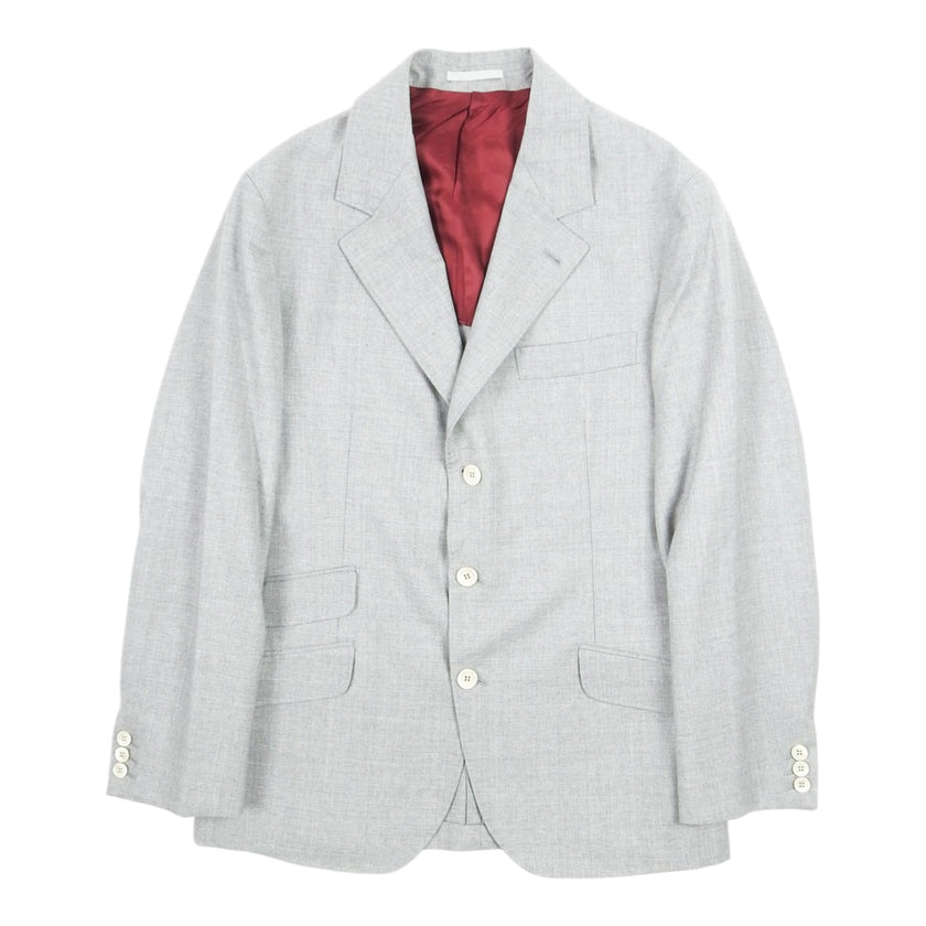 Brunello Cucinelli Grey Wool Blazer Size 48