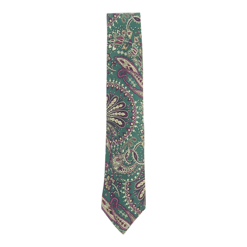 Chanel Green Paisley Tie