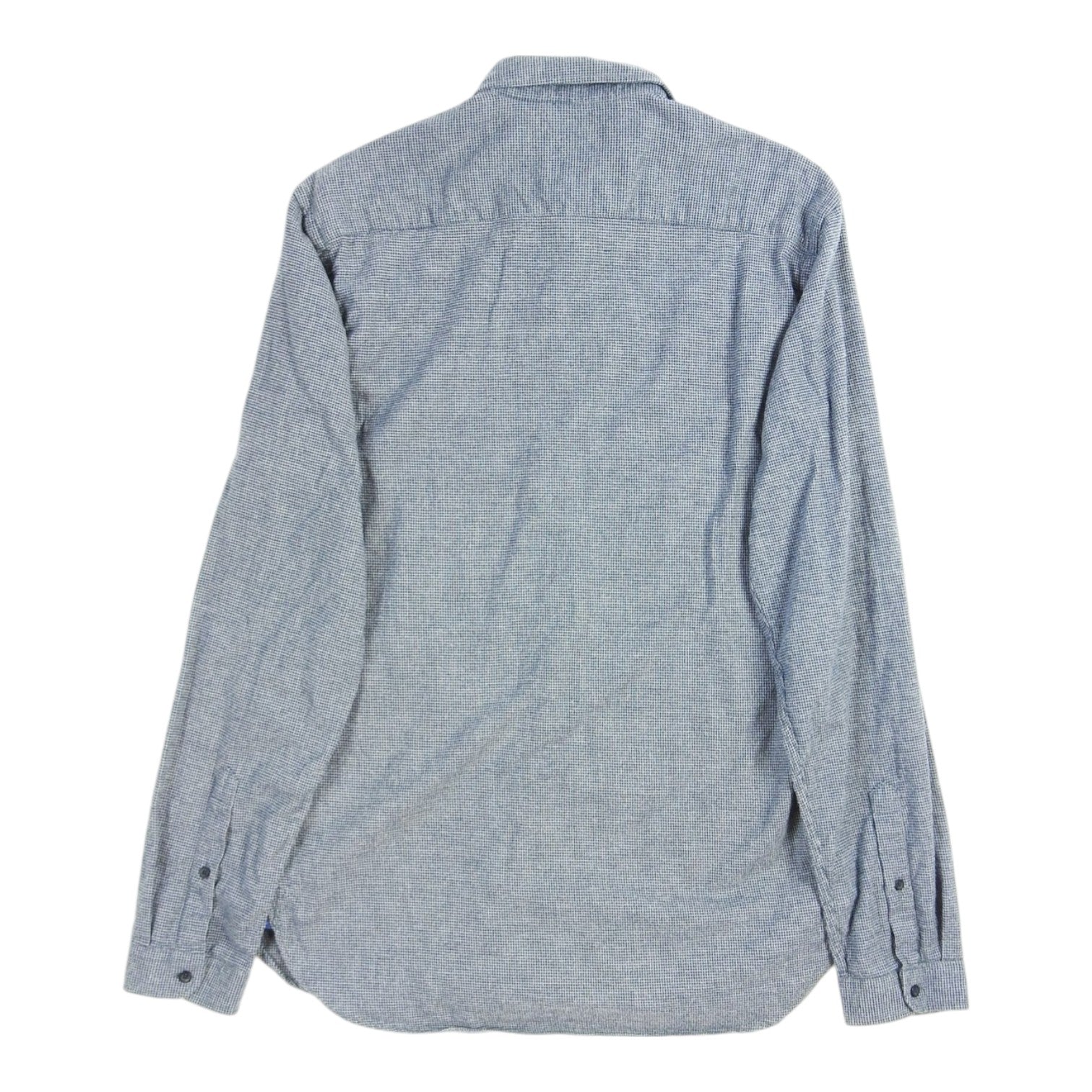 Oliver Spencer Blue Houndstooth Shirt Size 16