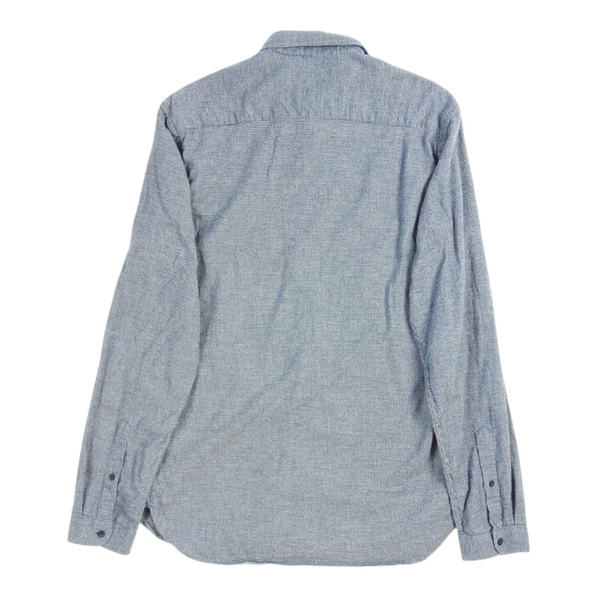 Oliver Spencer Blue Houndstooth Shirt Size 16