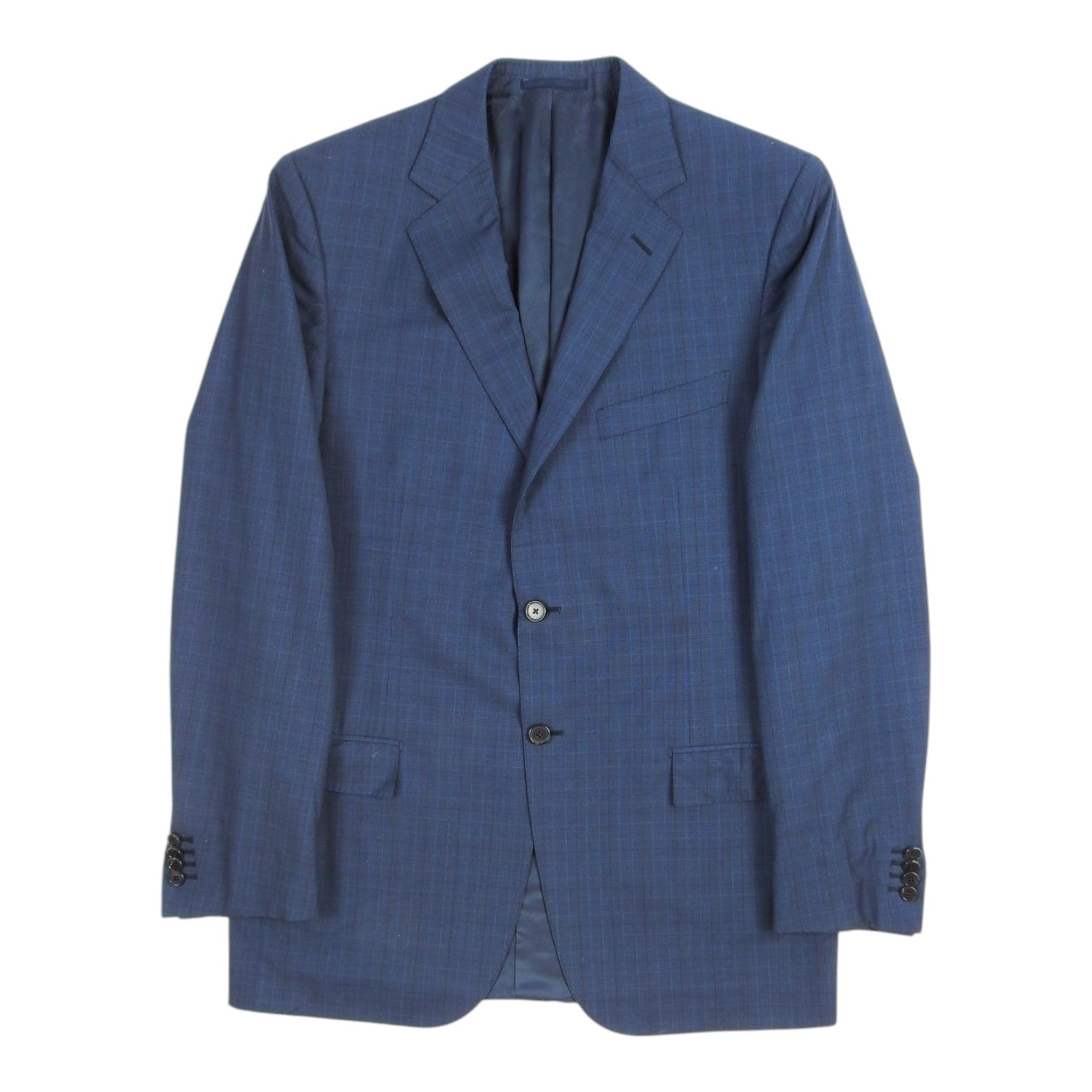 Ermenegildo Zegna Navy Check 2-Piece Suit Size 54