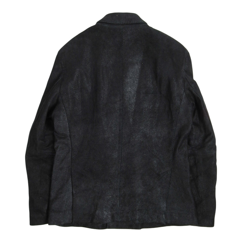 John Varvatos Leather Blazer Size 52