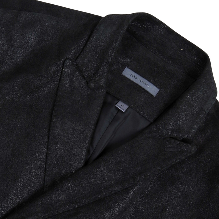 John Varvatos Leather Blazer Size 52