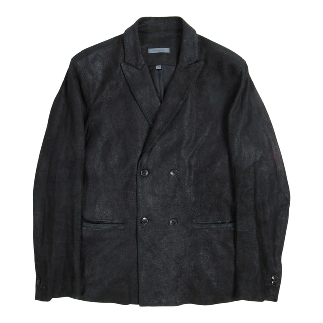 John Varvatos Leather Blazer Size 52