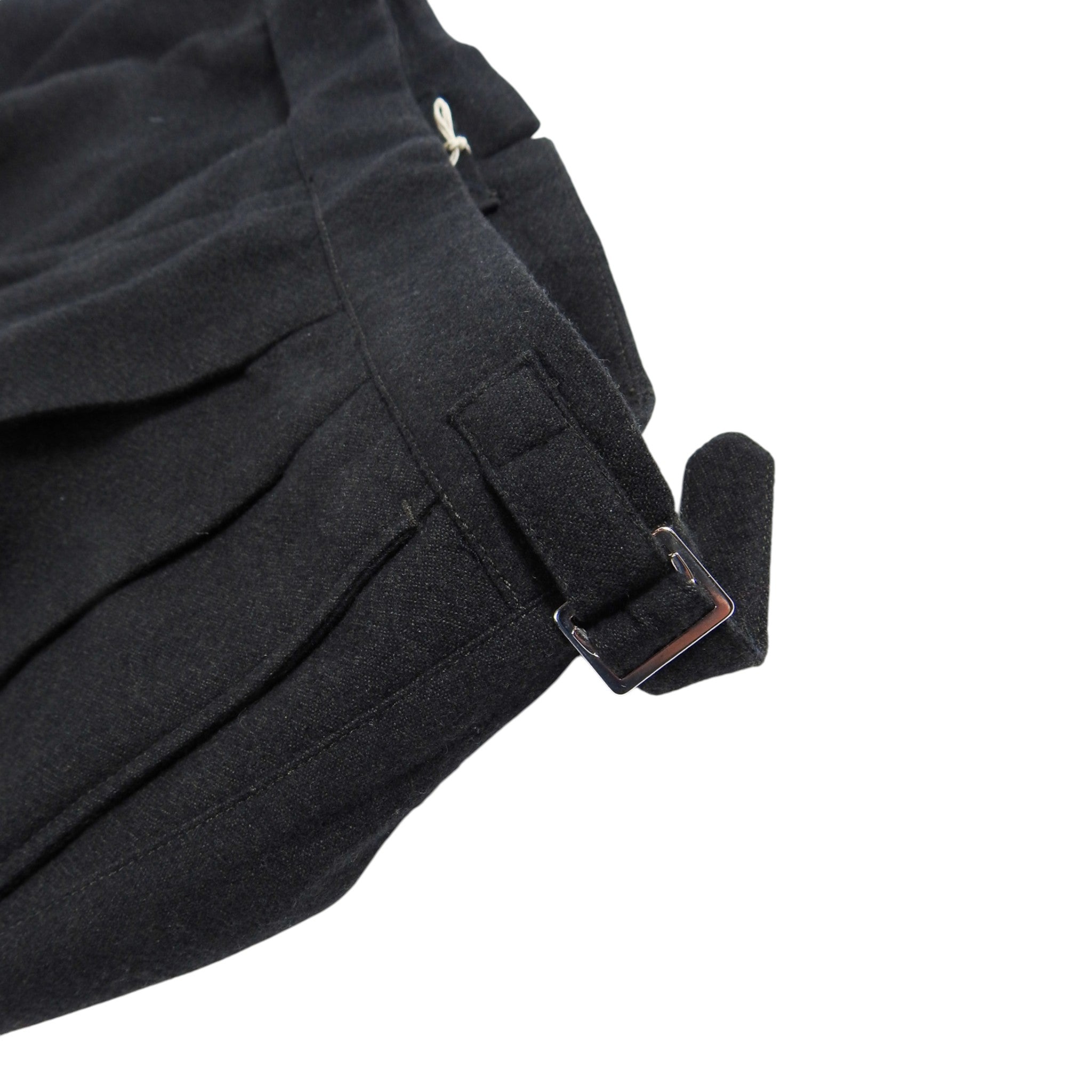 The Gigi Pleated Black Wool Pants Size 52