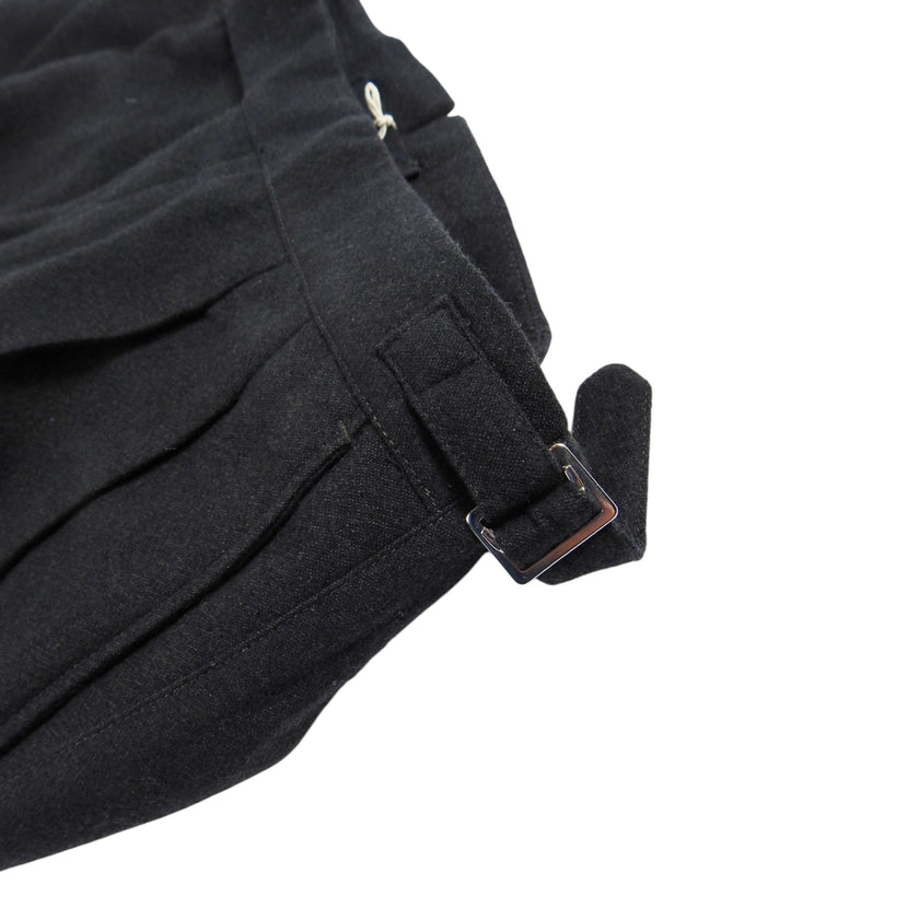 The Gigi Pleated Black Wool Pants Size 52
