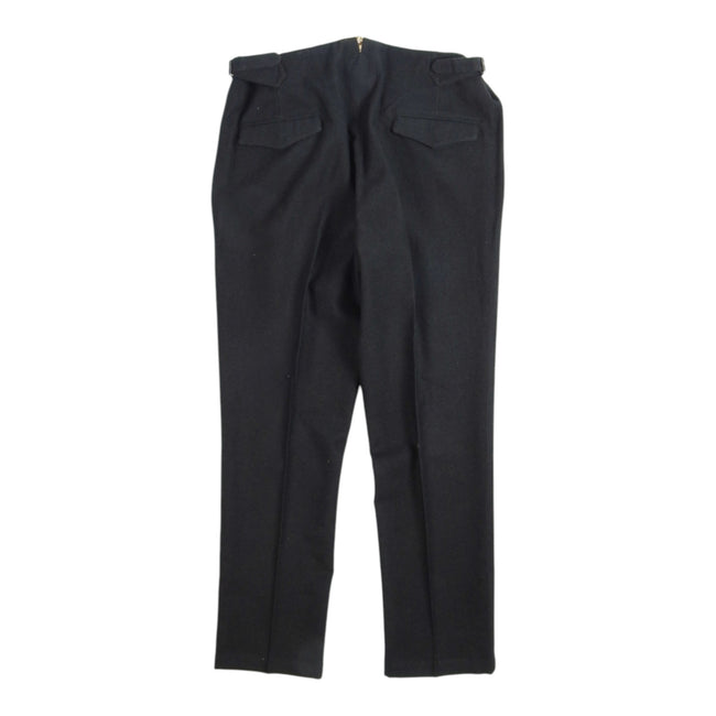 The Gigi Pleated Black Wool Pants Size 52