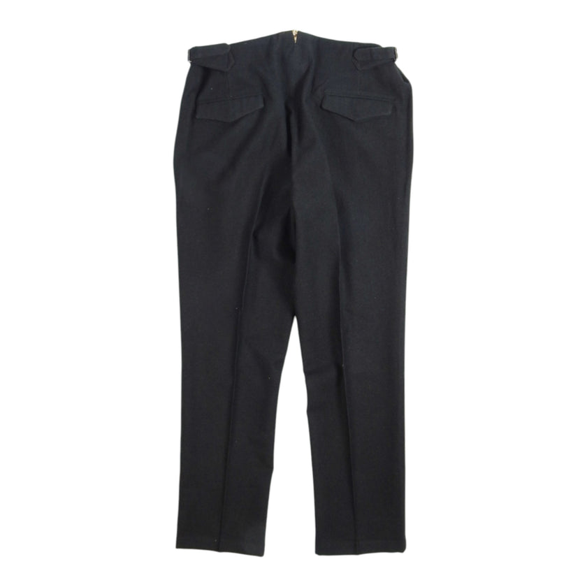 The Gigi Pleated Black Wool Pants Size 52