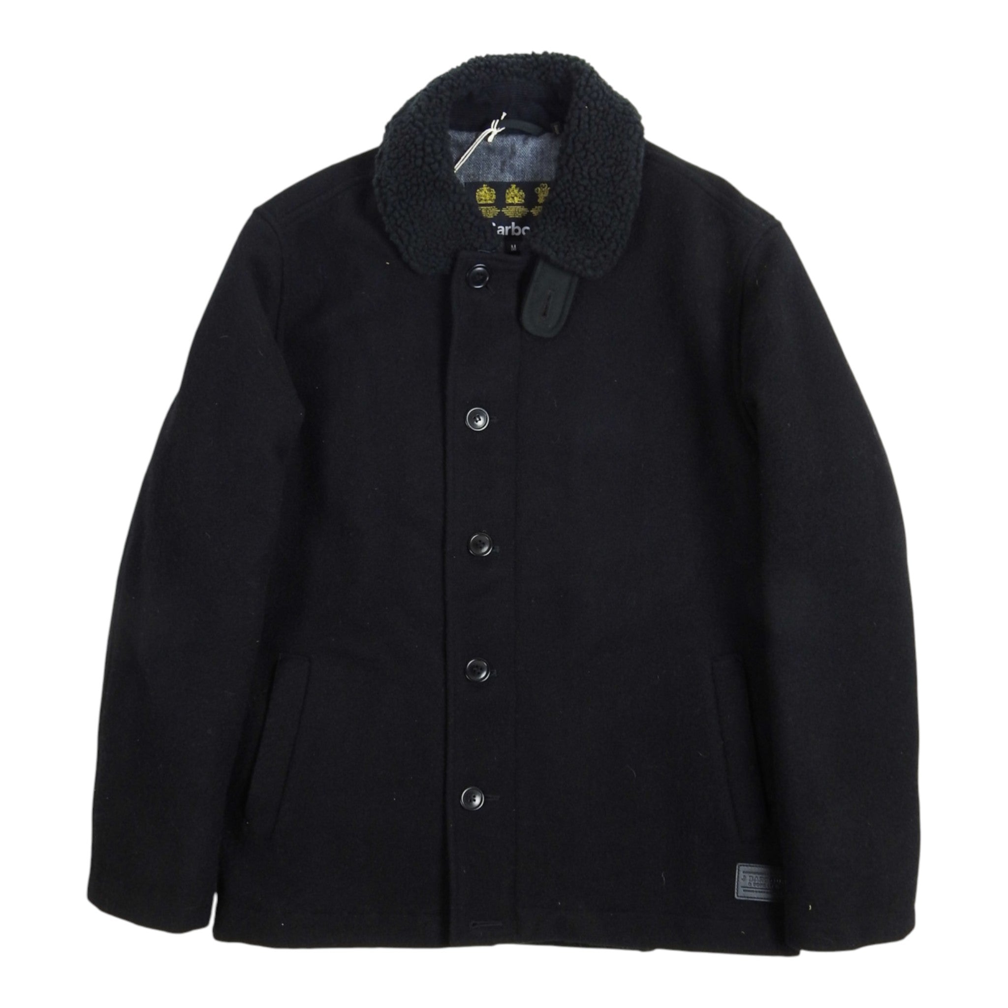 Barbour Deck Black Jacket Size Medium