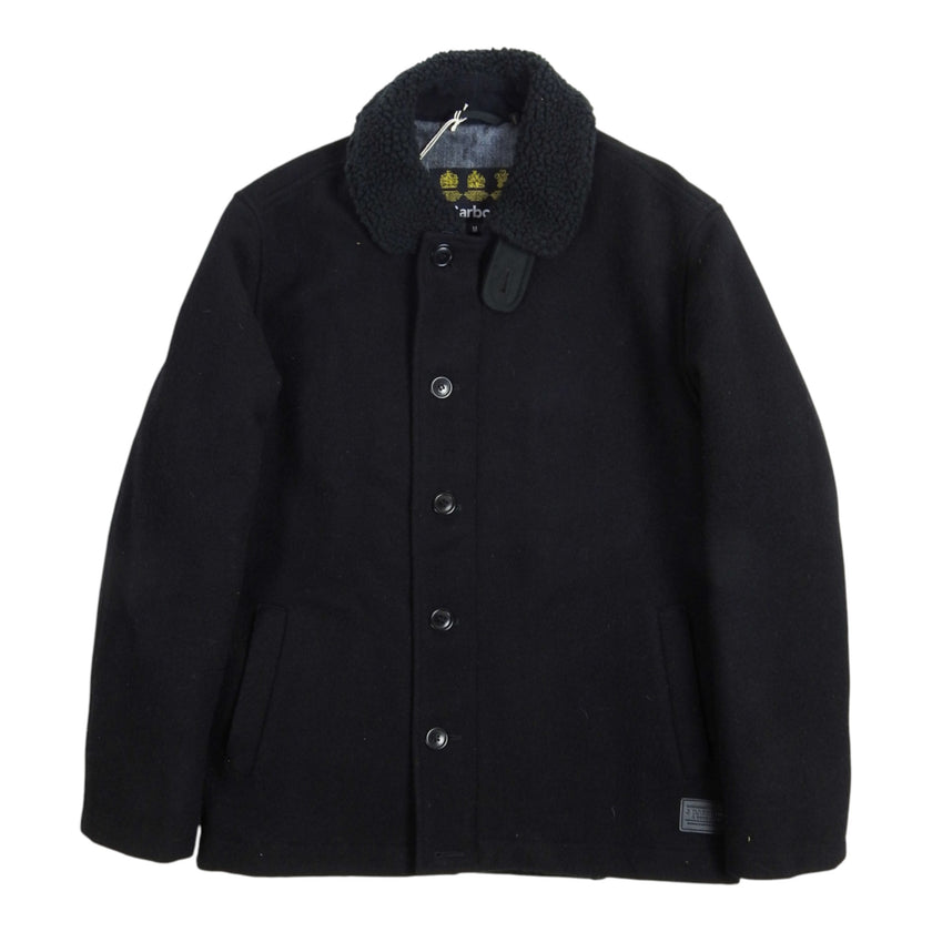 Barbour Deck Black Jacket Size Medium