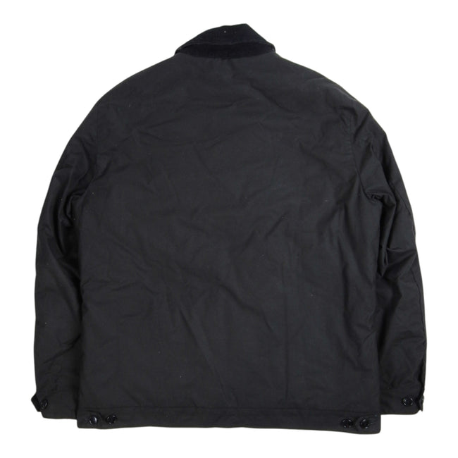 Barbour Keadby Black Waxed Size Medium