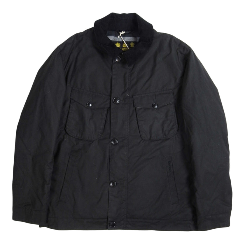 Barbour Keadby Black Waxed Size Medium