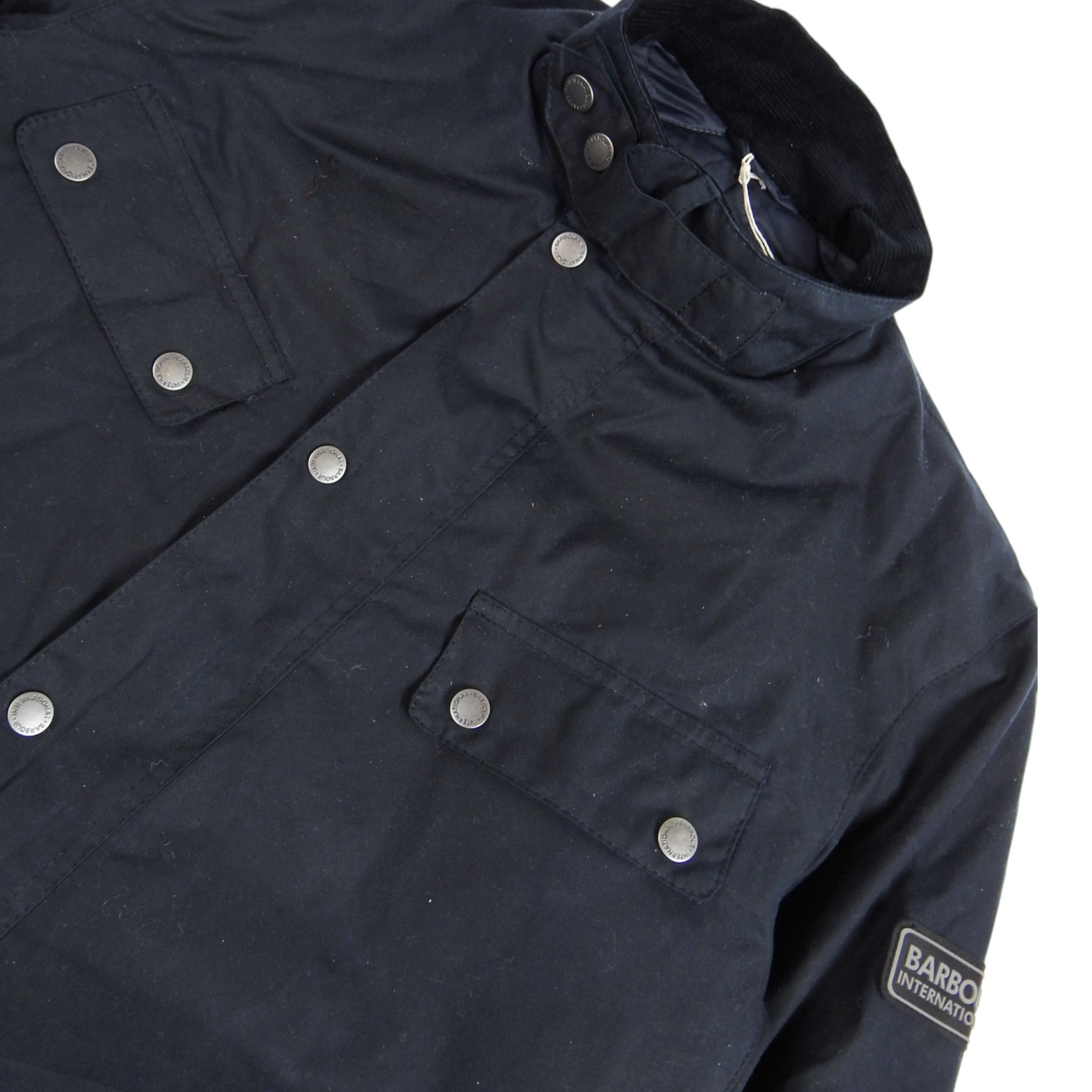 Barbour Duke Black Waxed Jacket Size Medium