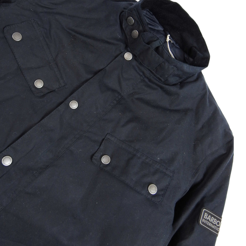Barbour Duke Black Waxed Jacket Size Medium