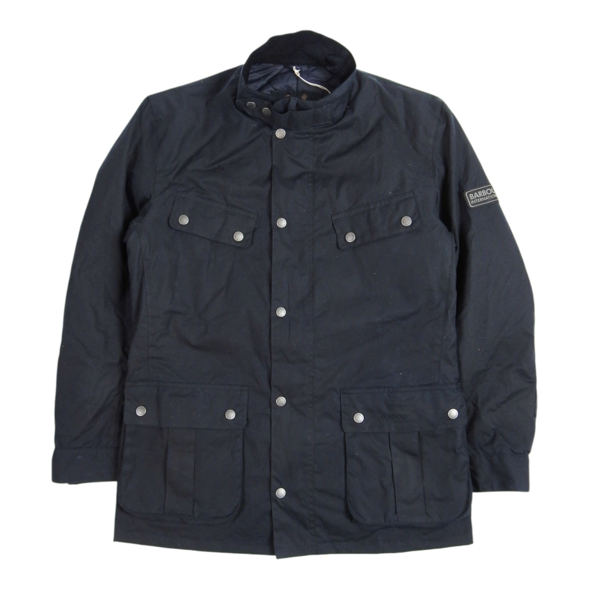 Barbour Duke Black Waxed Jacket Size Medium