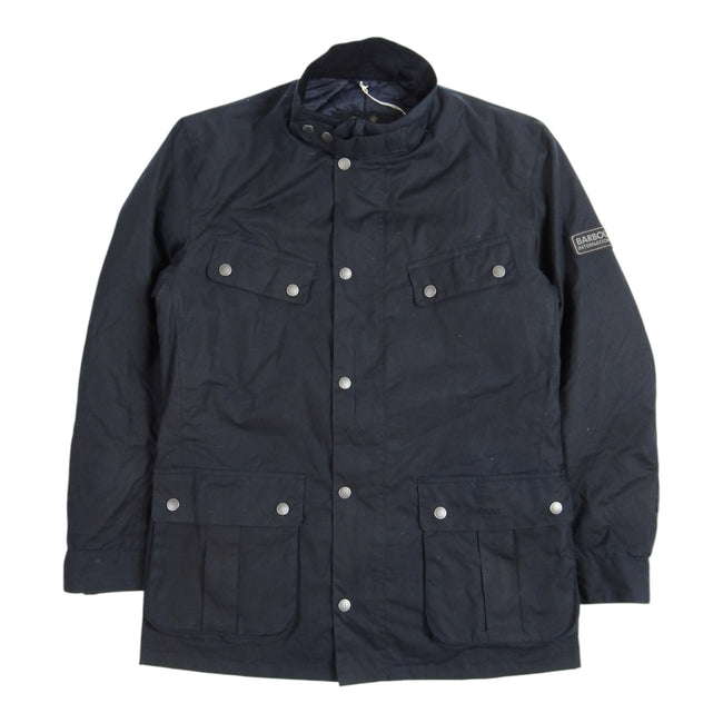 Barbour Duke Black Waxed Jacket Size Medium