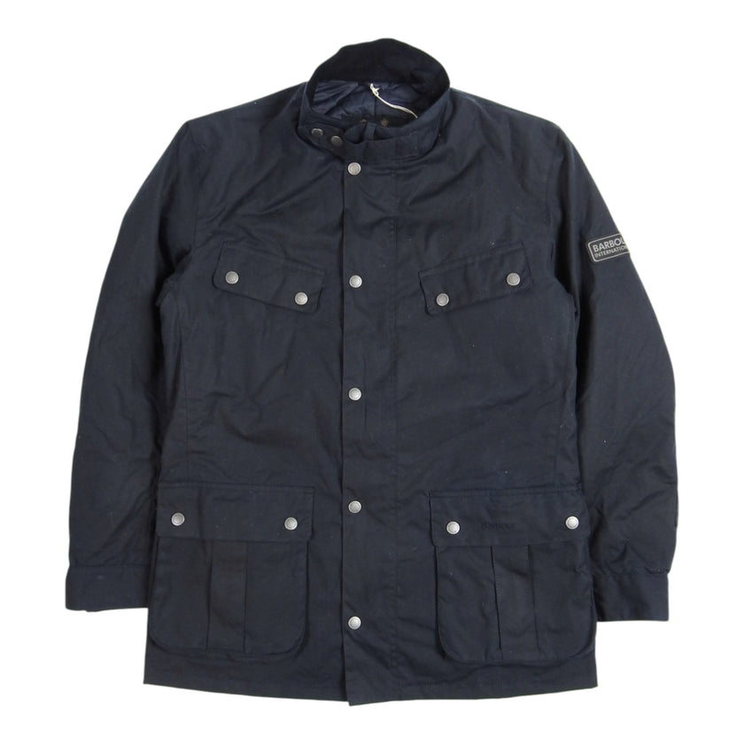 Barbour Duke Black Waxed Jacket Size Medium