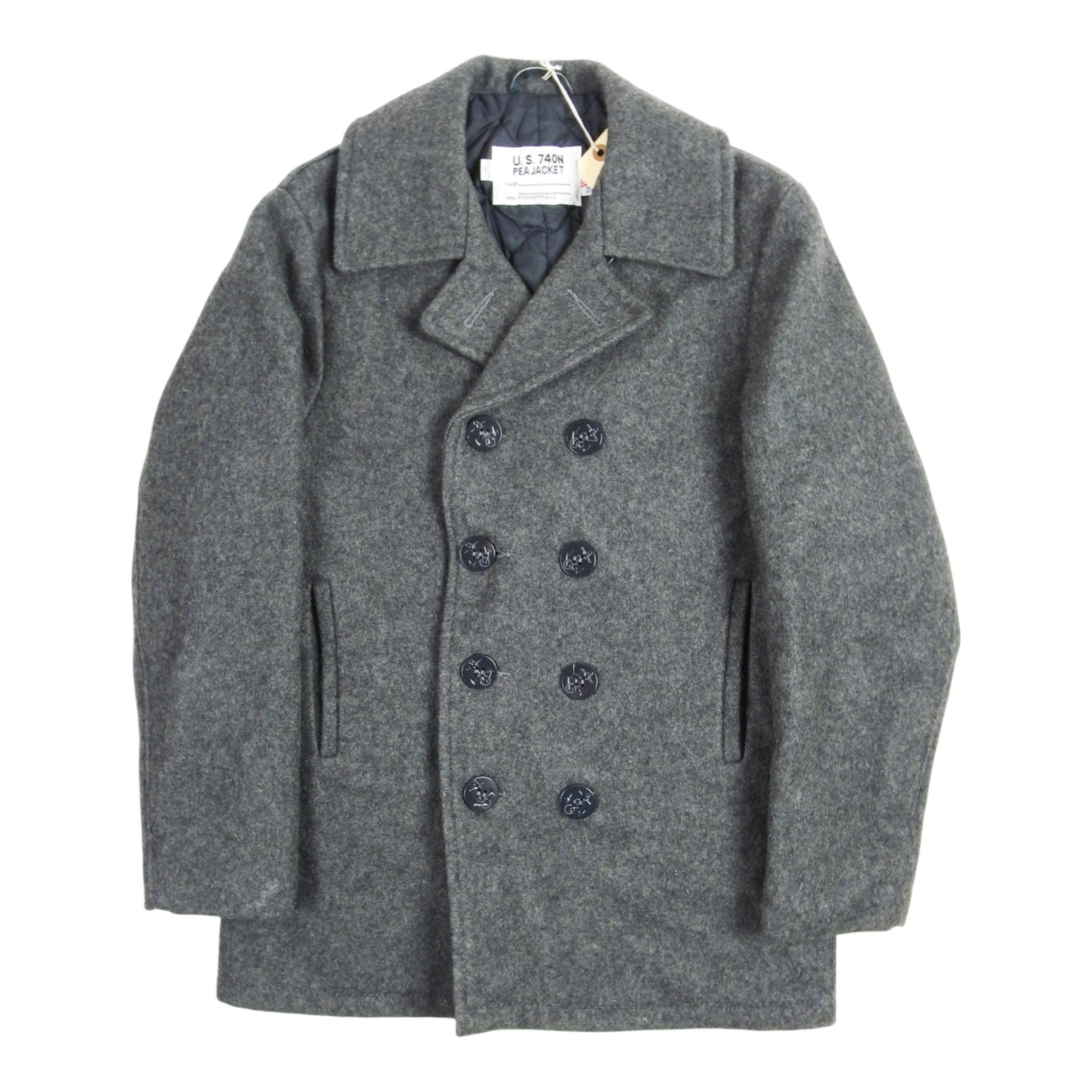 Schott US 740N Grey Peacoat Size 38