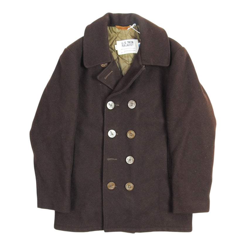 Schott US 740N Brown Peacoat Size 38