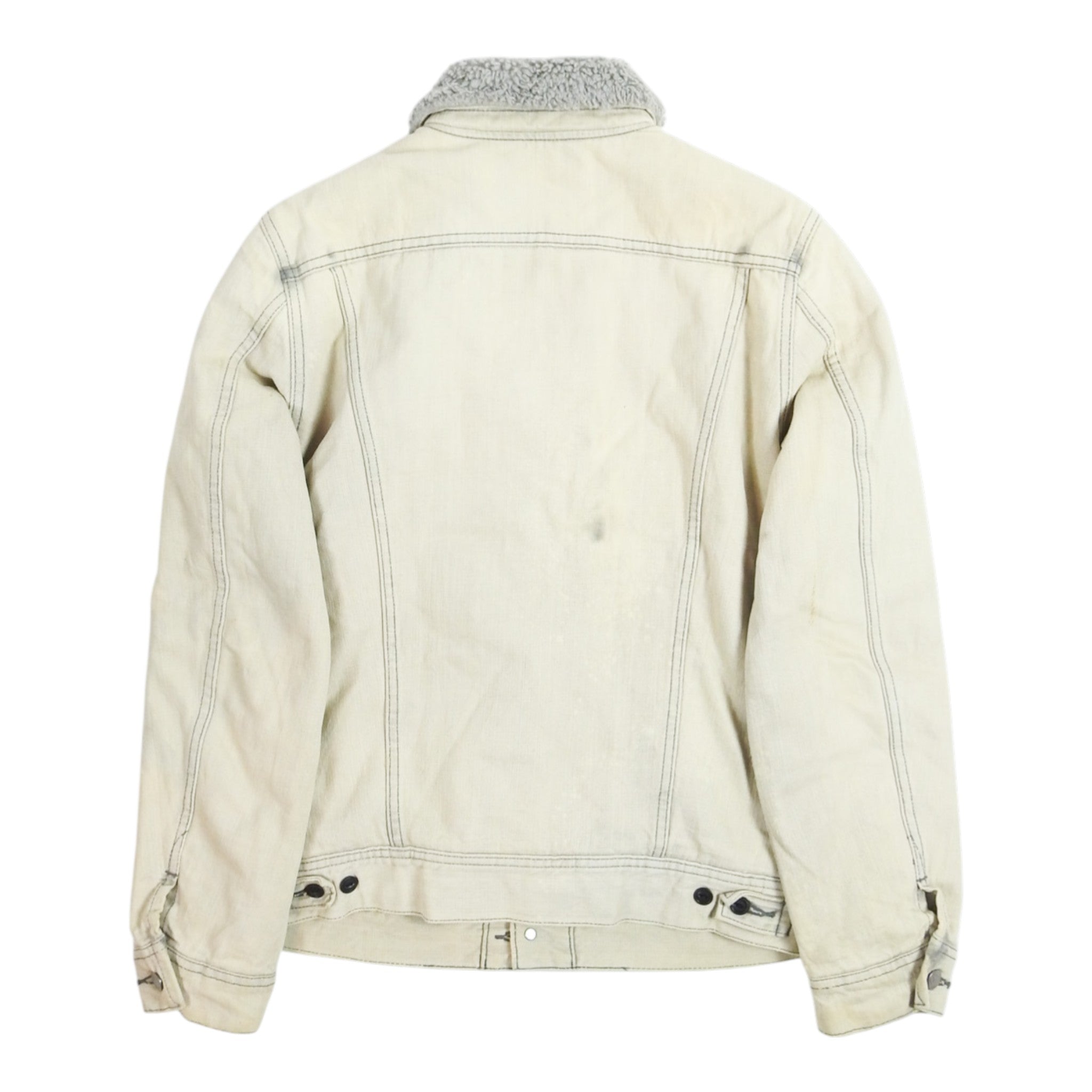 Lee Storm Riders Bleached Sherpa Trucker Size Medium