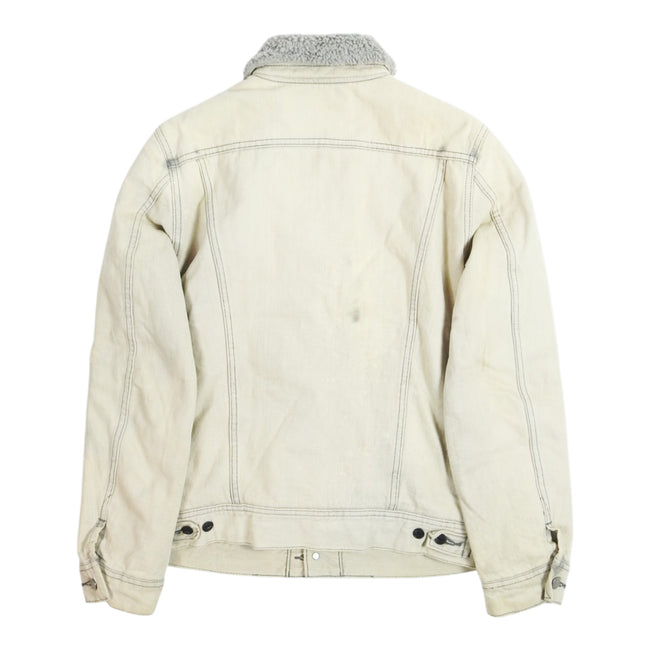 Lee Storm Riders Bleached Sherpa Trucker Size Medium