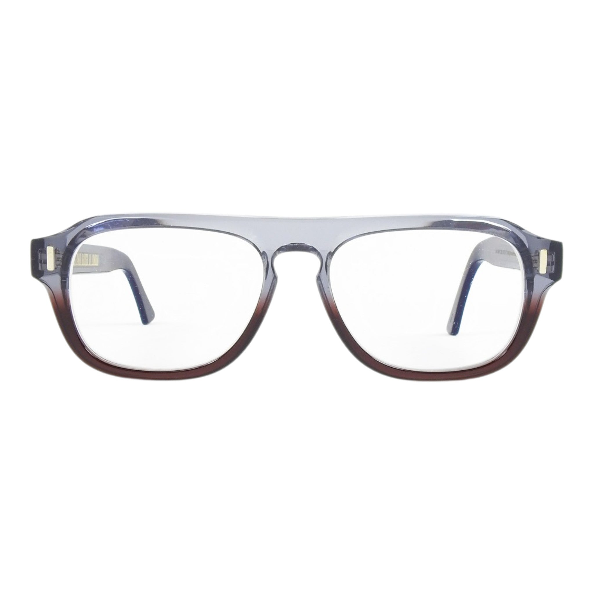 Cutler & Gross Grey/Brown Ombre Aviator Glasses