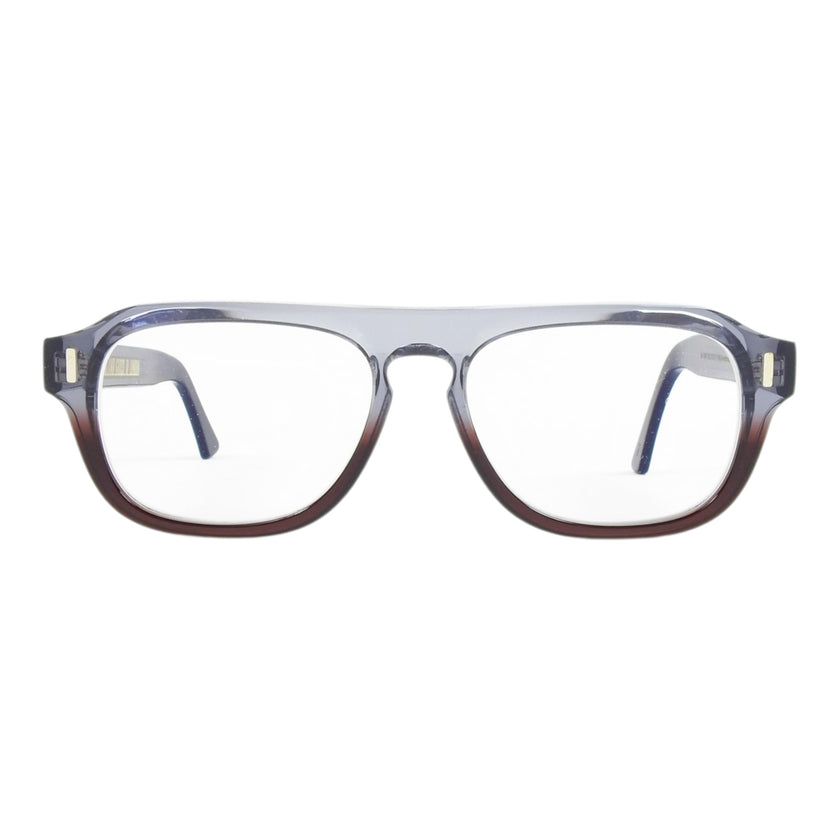 Cutler & Gross Grey/Brown Ombre Aviator Glasses