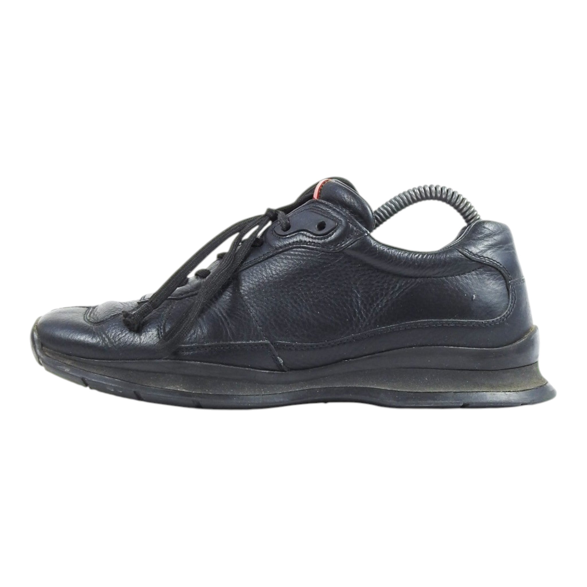 Prada Black Square Toe Sneakers Size 8.5