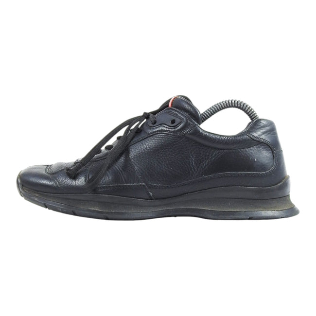 Prada Black Square Toe Sneakers Size 8.5