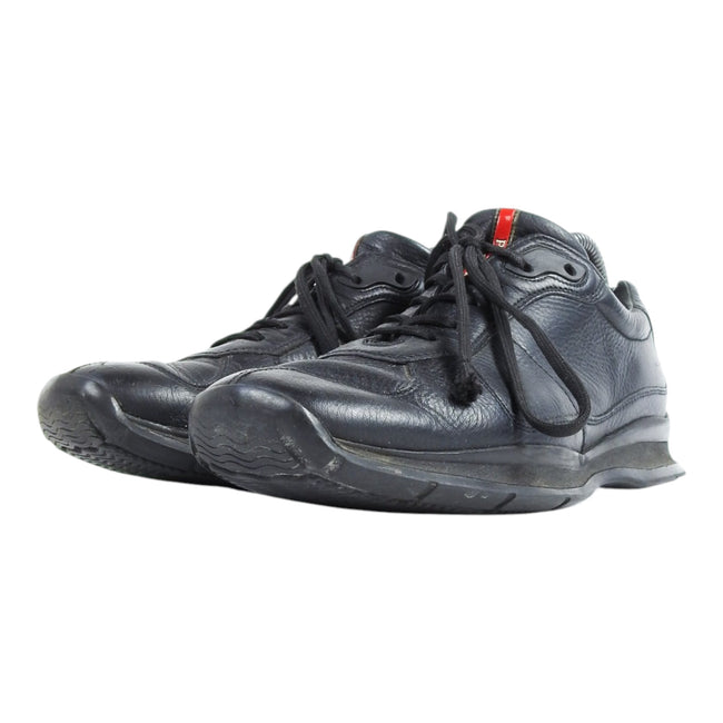 Prada Black Square Toe Sneakers Size 8.5