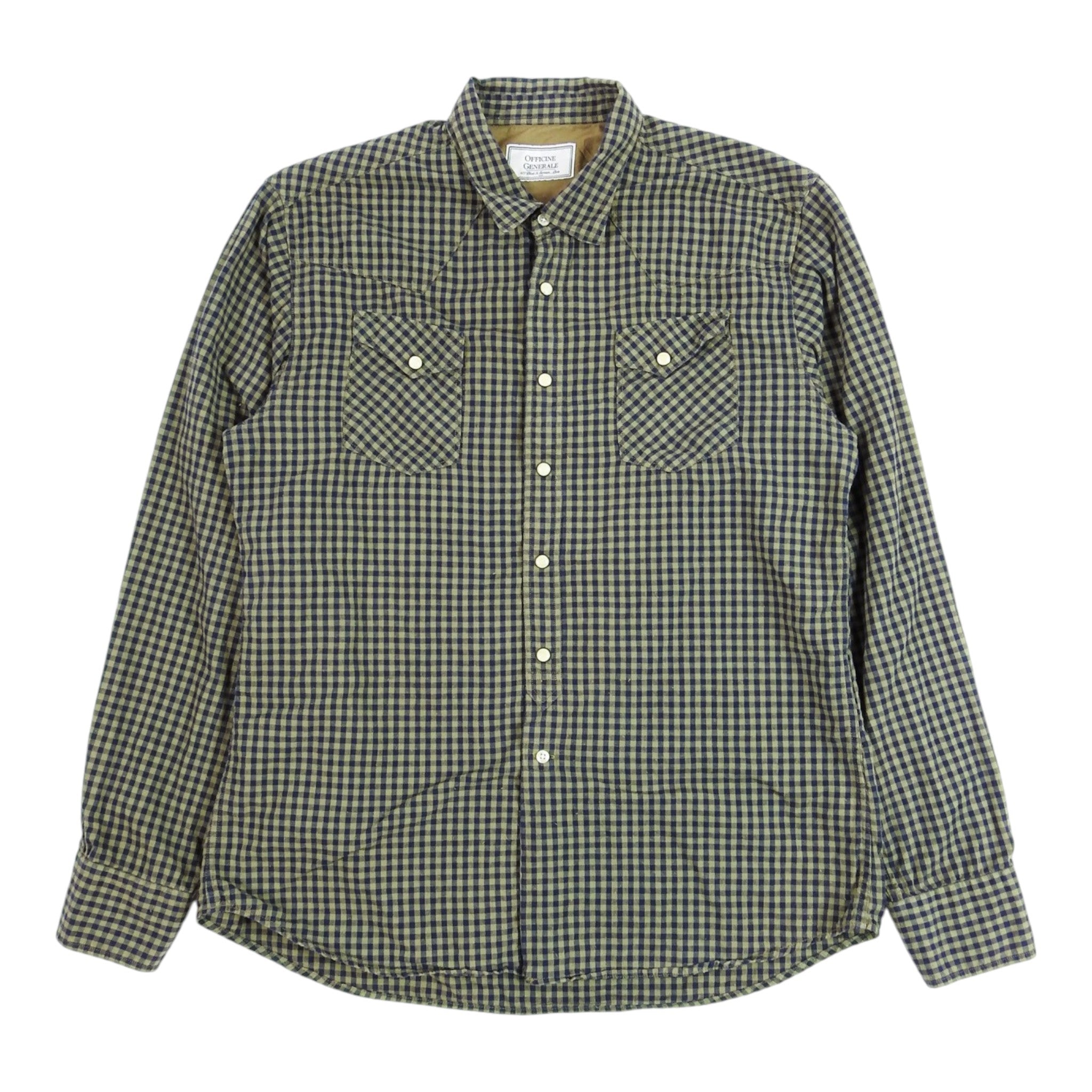 Officine Generale Snap Button Shirt Size Large