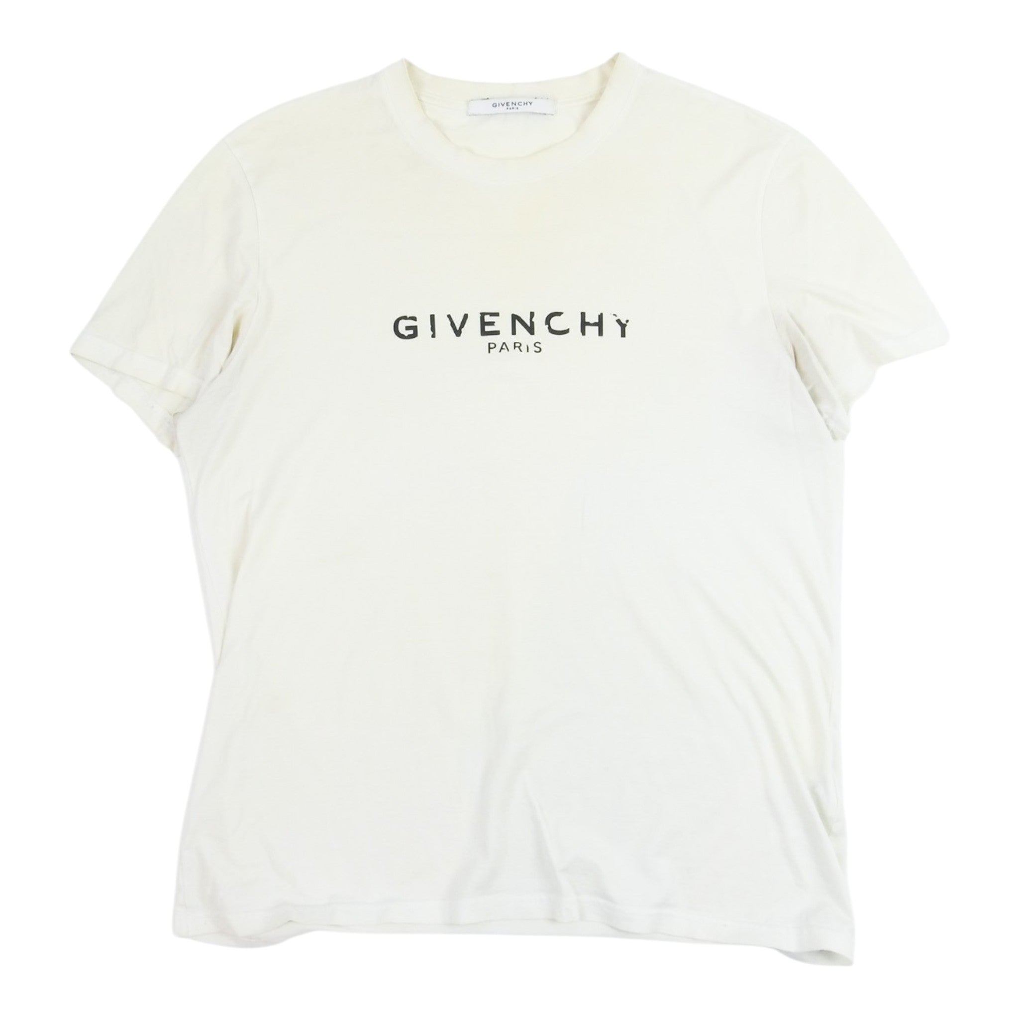 Givenchy White Logo T-Shirt Size Large