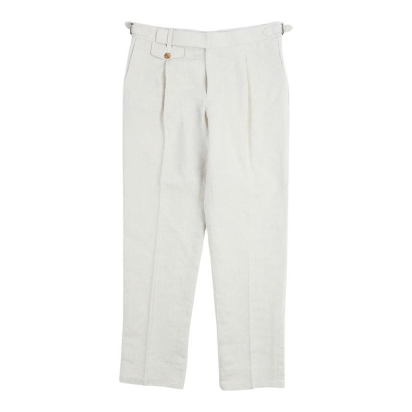 Tessuti Sondrio Linen Trousers Size 46