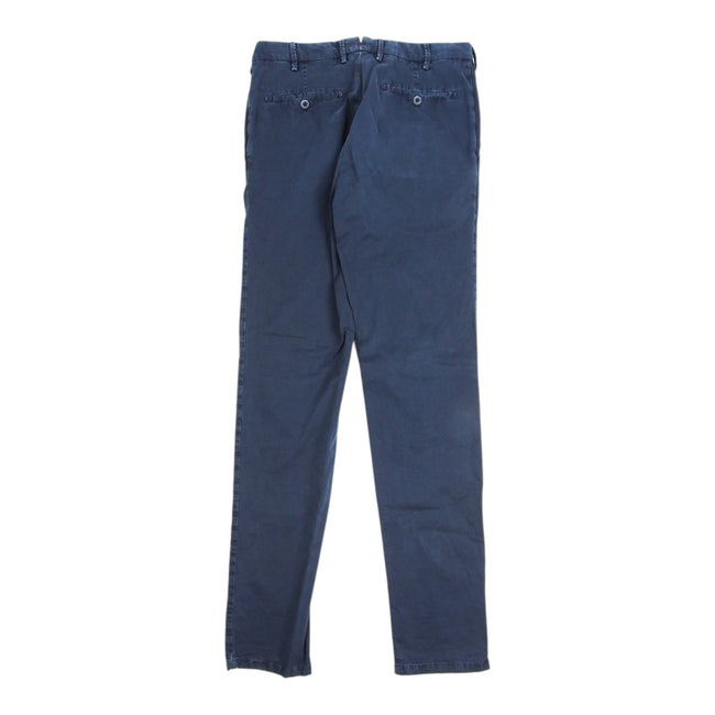 Isaia Navy Washed Chinos Size 48