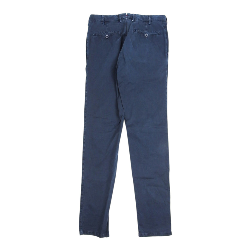 Isaia Navy Washed Chinos Size 48