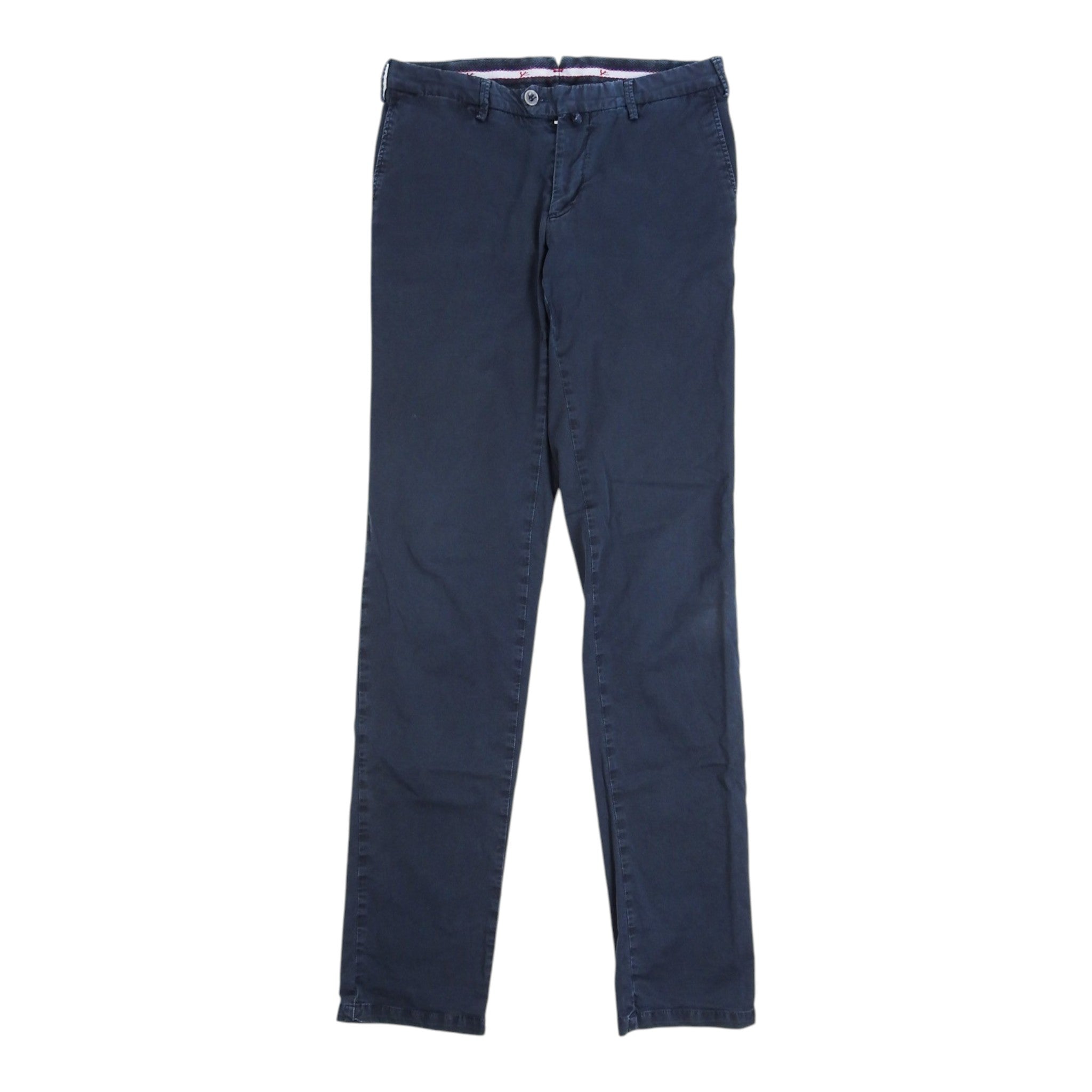 Isaia Navy Washed Chinos Size 48