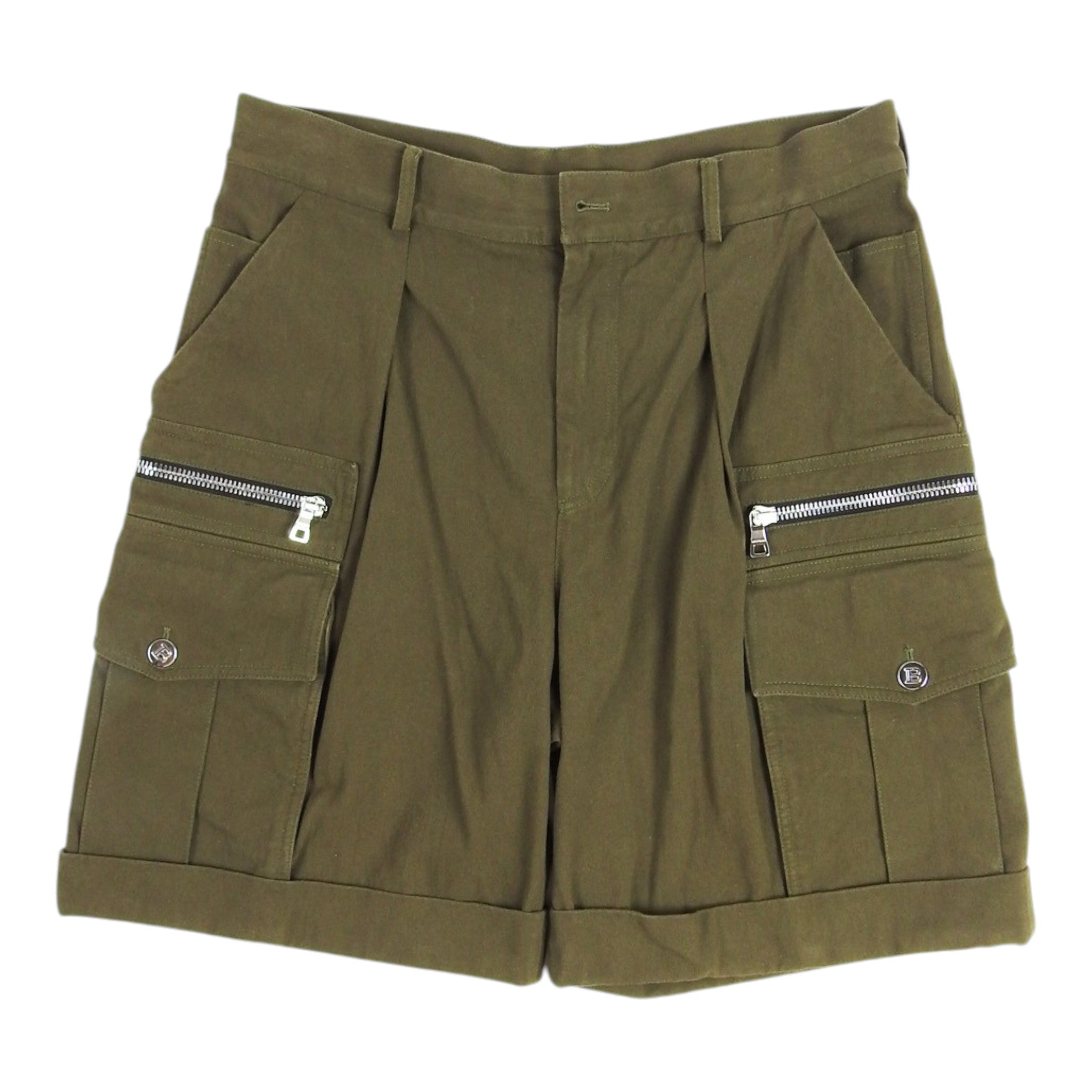 Balmain Olive Shorts Size 48