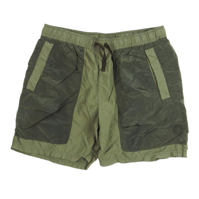 Stone Island Green Swim Shorts Size Medium
