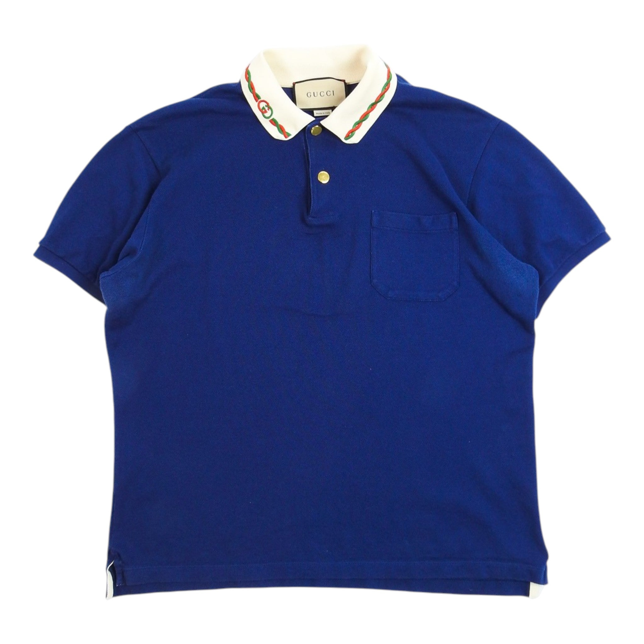 Gucci Blue SS Polo ShirtSize Large